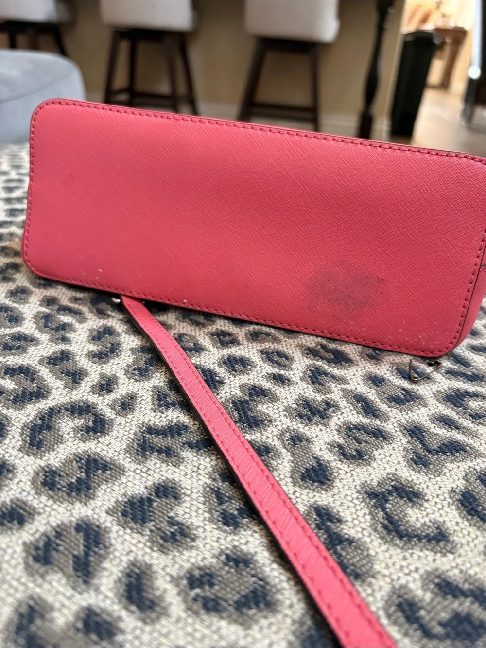 Michael Kors Two-Tone Pink and Red Saffiano Crossbody Bag